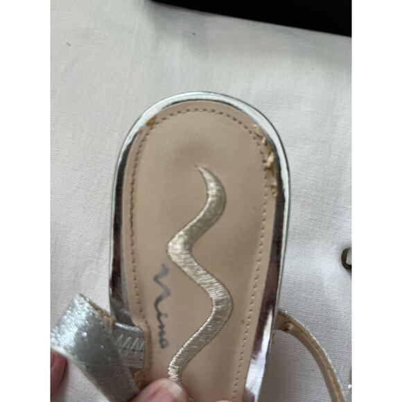 Nina Nelda Sandal Women’s 9.5 M Silver Glitter Incls Box. Beautiful shoes! - Picture 12 of 13